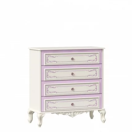 Комод с 4 ящиками и зеркалом Маркиза 01 Алебастр_5