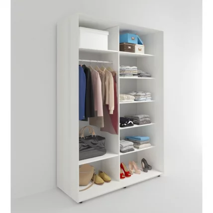 Шкаф-купе 2-х дверный Акцент-Дуэт Д 1000х600 Выбеленное дерево_1