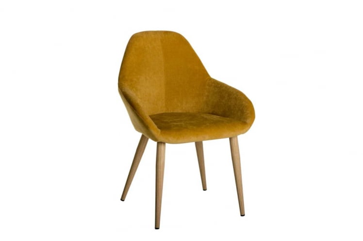 Стул Kent Желт/Натуральный Дуб_0