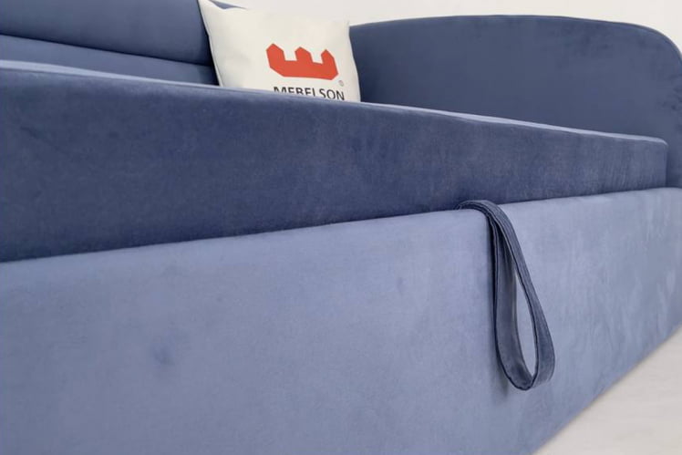 Кровать  0.9 Альба (Софа) КМ.S-16 топаз (велюр)_2