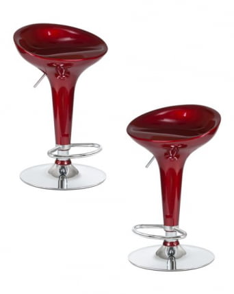 Стул барный ДОБРИН БОМБА (бордовый металлик) 2 шт / DOBRIN BOMBA_0
