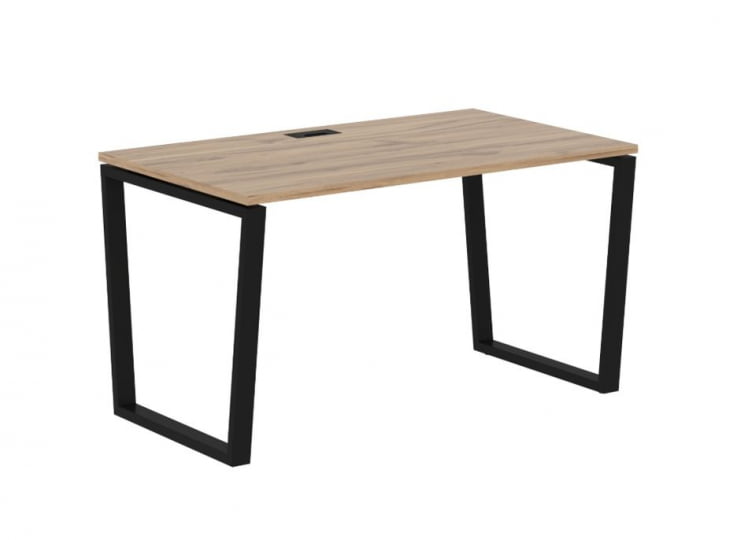 Стол письменный ЕДИС ЕВСТ 1380 Дуб Денвер светлый Черный / EDIS EVST_0