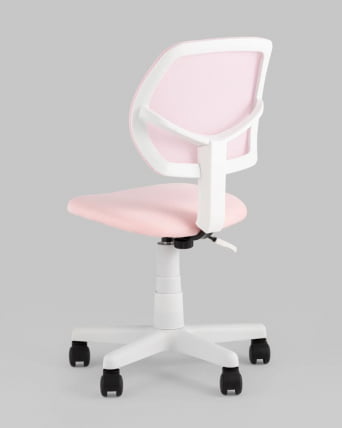 Кресло компьютерное детское ЛОЛО розовый пластик белый_5