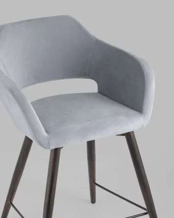 Стул полубарный Саймон ПЛ велюр Cерый_7