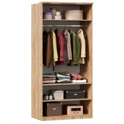 Шкаф двухстворчатый с декоративными накладками Фиджи ЛД 659.237.000 Дуб Золотой Белый_1