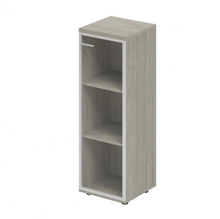 Шкаф средний со стеклом, задняя стенка ХДФ (правый) Wing WN.802.OL.AL.R Дуб светлый_0