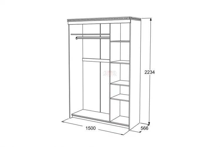 Шкаф купе 3-х дверный Ольга 13 Анкор темный/Анкор светлый_1