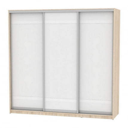 Шкаф-купе B-230х235х60-3(ДСС-Белый-D9D9D9)_0