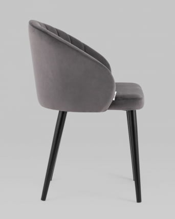 Стул с подлокотниками Брюссель велюр Темно-серый_6