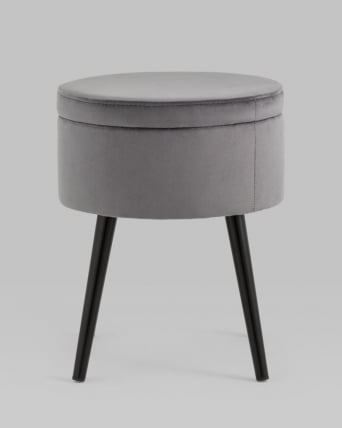 Пуф Клайс с ящиком велюр Серый_2
