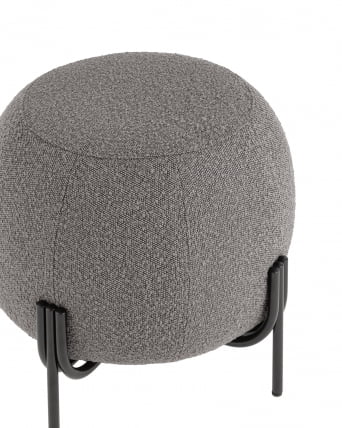 Пуф Флик букле Темно-серый_3
