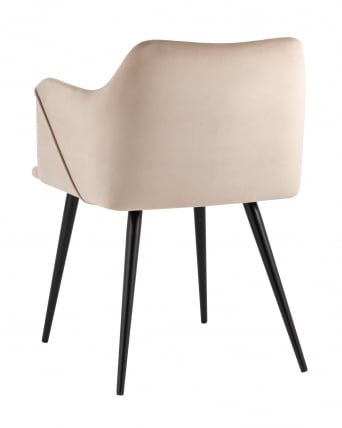 Стул с подлокотниками Джоэл велюр Бежевый_5