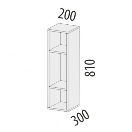 Открытая полка Графит 74.37_2