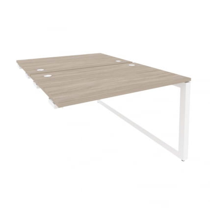 Стол-приставка двойной на О-образном м/к к опорым элем. ONIX O.MO-D.SPR-2.8 Дуб Аттик/Белый_0