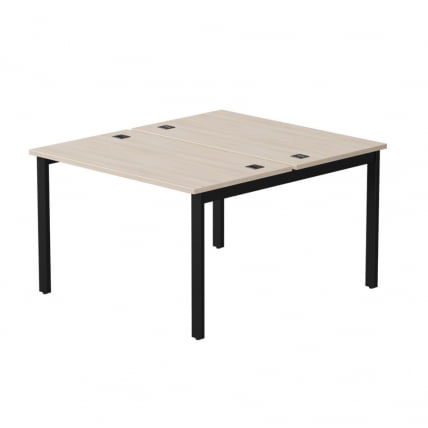 Бенч-система на 2 места на металлокаркасе, опоры 90 гр Everprof EVO 254S018 Дуб Соната Черный_0