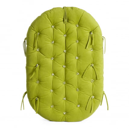 Диван MAMASAN/МАМАСАН 23/02 W /с подушкой/ подушка 182х119 см, 169х102х80 см, Cognac (коньяк), флок, олива, 23_14