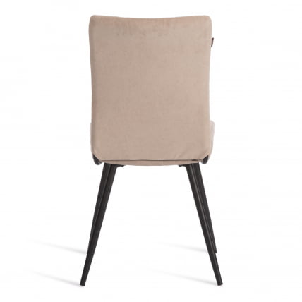 Стул обеденный Monte Carlo флок , 50х55х93, бежевый/черный, 7_3