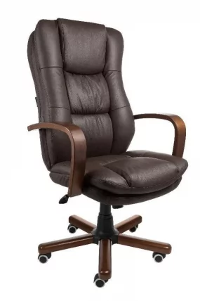 Кресло для руководителя AV 123 Шоколад на дереве_0