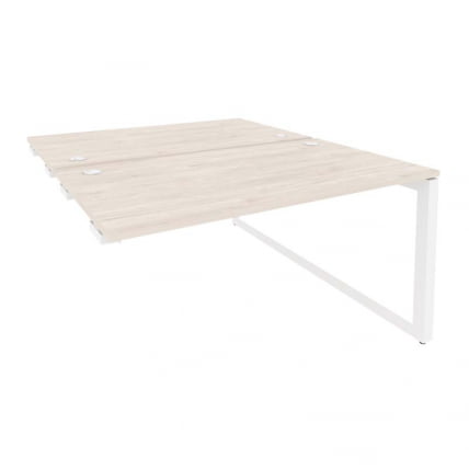 Стол-приставка двойной на О-образном м/к к опорым элем. ONIX O.MO-D.SPR-3.8 Денвер Светлый/Белый_0