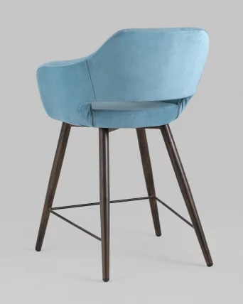 Стул полубарный Саймон ПЛ велюр Пыльно-голубой_5