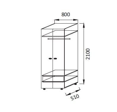 Шкаф для одежды ПМ-2 Юниор-6_4