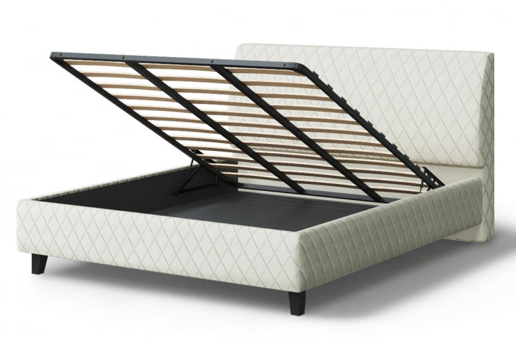 Кровать Хилтон, 2000 кс 1400 мм, серо-белый / x_3