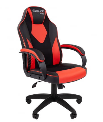 Кресло геймерское CHAIRMAN GAME 17 Черный Красный_0