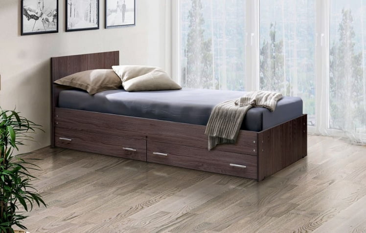 Кровать с ящиками на уголках №4 ЛДСП 700*2000 Клен_0