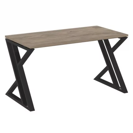 Стол рабочий LOFT VR.L-SRZ-3.7 Металл черный Тиквуд темный_0