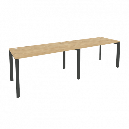 Рабочая станция на П-образном м/к ОНИКС О.МП-РС-2.3.7 Тиквуд Светлый/Антрацит / ONIX O.MP-RS-2.3.7_0