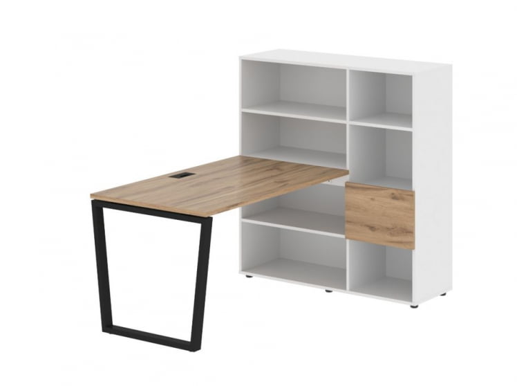 Рабочая станция ЕДИС ЕВРСТ 1213 Дуб Денвер светлый  Черный Белый / EDIS EVRST_0