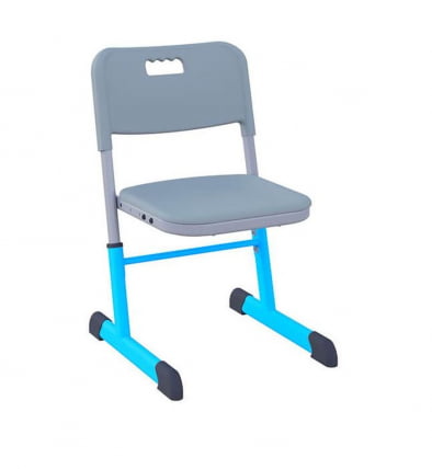 Стул ученический СМАРТЙ регулируемый по высоте (рост 3-5) Голубой/Серый / SMARTY_0