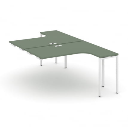 Рабочая станция-приставка к опорным тумбам CONCEPT CN.DSAPR-002 Дуб Винченцо Белый_0