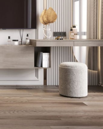 Пуф-столик с ящиком Хюгге S букле серый_2