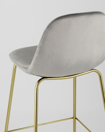 Стул барный Валенсия Серый с золотыми ножками_6
