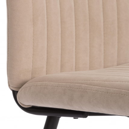 Стул обеденный Monte Carlo флок , 50х55х93, бежевый/черный, 7_7