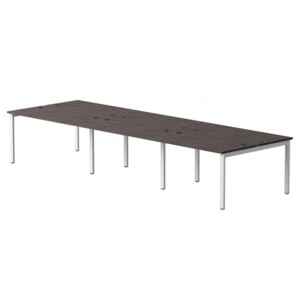 Бенч-система на 6 мест на металлокаркасе, опоры 90 гр Еверпроф ЕВО 254С218 (4140) Дуб Пасадена Белый / Everprof EVO 254S218_0