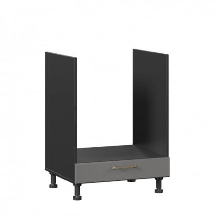 Тумба кухонная 600 для встраиваемой техники Джелатто ЛД 241.250.000.140 Черный Оникс серый_0