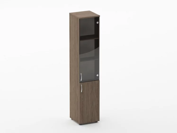 Шкаф высокий со стеклом Глассй 6.19.15Пр Дуб Верцаска / Glassy_0