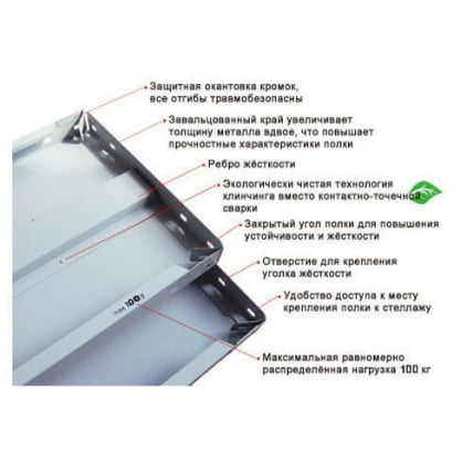 Полка СТФЛ 100х50_0