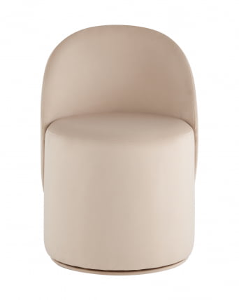 Пуф Лореен вращающийся велюр Молочный / Loreen_1