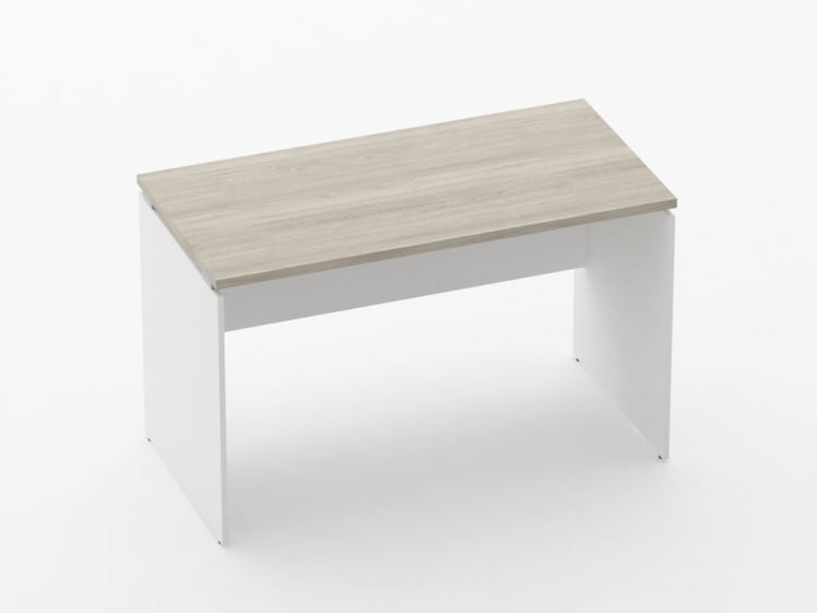 Стол прямой ЛДСП 75.06.12 Дуб Сантана светлый/Белый (остаток, на складе)_0