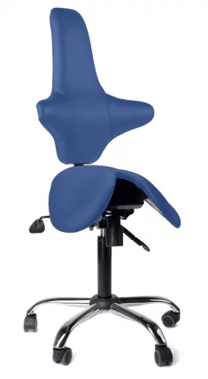 Кресло-седло со спинкой EZSolo Back Синий_0