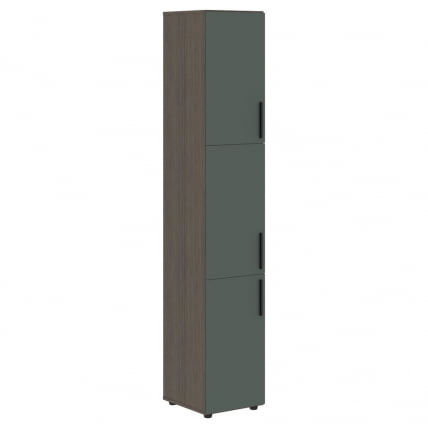 Шкаф-колонка с тремя глухими малыми дверьми (левый) ВЕЛИОН ВХCС 40.8 Л Нефрит Дуб Сильвер / VELION VHCS L_0