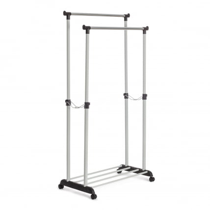 Вешалка ДЖЕТ металл, пластик, 86*44*166 см, черный/светло-серый/хром / JET_0