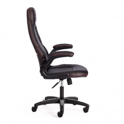 Кресло офисное BAZUKA кож/зам, черный/черный перфорированный/коричневый, 36-6/36-6/06/36-36_1