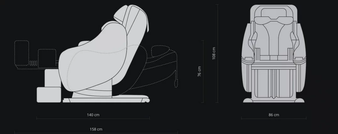 Массажное кресло Duet Черный_2