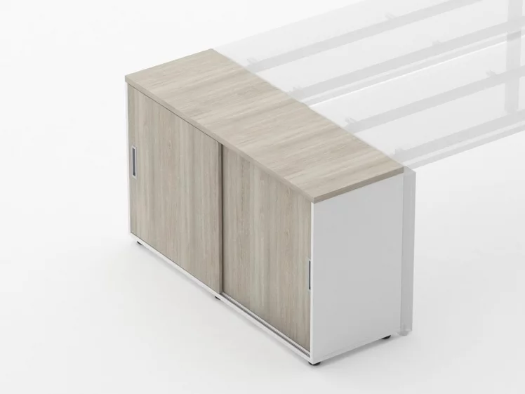Тумба-купе для рабочего модуля Deka 9.02.125 Дуб Сантана светлый/Белый_2