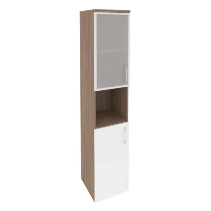 Шкаф высокий узкий левый ОНИКС О.СУ-1.4Р(Л) Дуб Аризона/Белый / ONIX O.SU-1.4R(L)_0