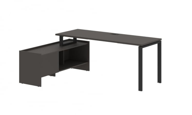 Стол с тумбой EDIS EUCT 19614 Мокко Черный_0